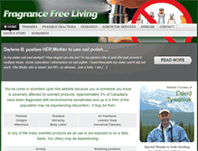 Tablet Screenshot of fragrancefreeliving.com
